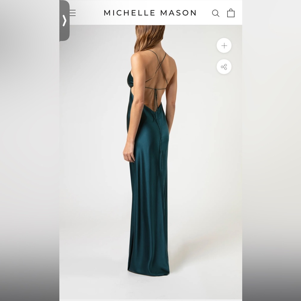 Michelle Mason Teal Maxi Dress - Picture 3 of 4